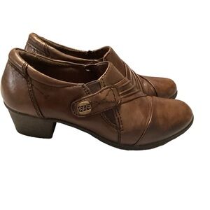 Earth Origins Brown Leather Womens‎ Size 7.5 Comfort mocasines